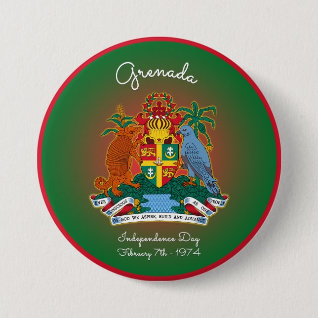 Badge Rond 7,6 Cm Armoiries de Grenade (Devant)