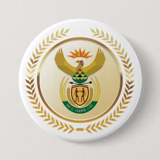 Badge Rond 7,6 Cm Armoiries de l'Afrique du Sud