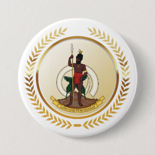 Badge Rond 7,6 Cm Armoiries de Vanuatu