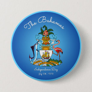 Badge Rond 7,6 Cm Armoiries des Bahamas