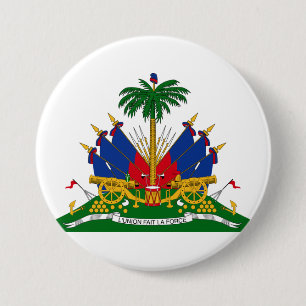 Badge Rond 7,6 Cm Armoiries haïtiennes (Haïti)