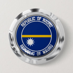Badge Rond 7,6 Cm Armoiries rondes de Nauru