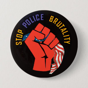 Badge Rond 7,6 Cm Arrêter la brutalité policière