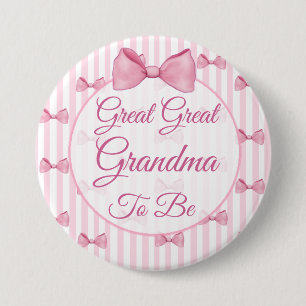 Badge Rond 7,6 Cm Arrière-grand-mère à venir Fête de bébé Arc-en-cie