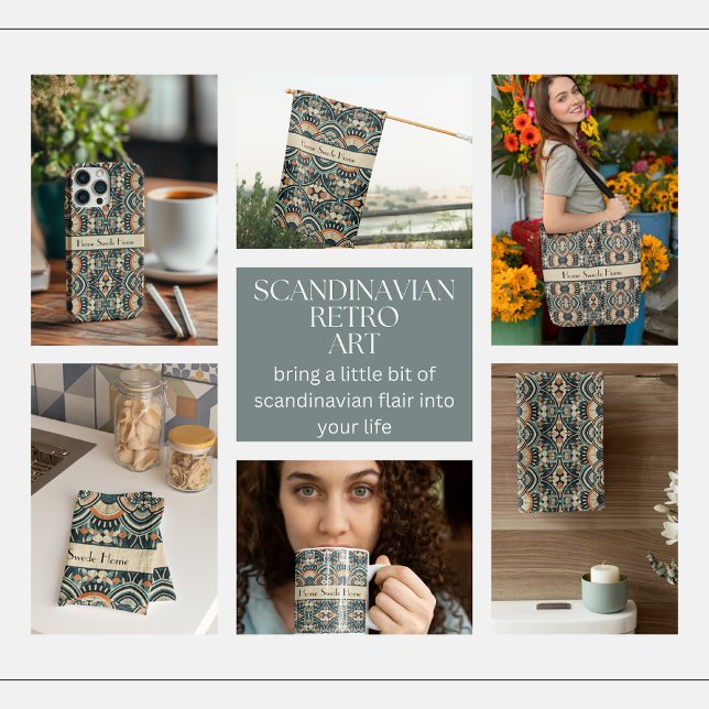 Badge Rond 7,6 Cm Art déco scandinave personnalisable (Créateur téléchargé)