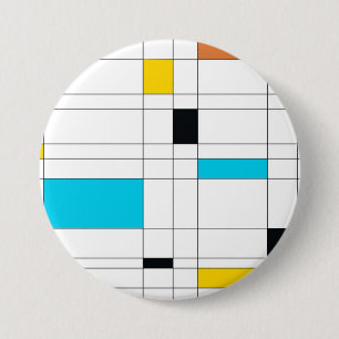 Badge Rond 7,6 Cm Art d'illustration moderne, tendance, coloré et co