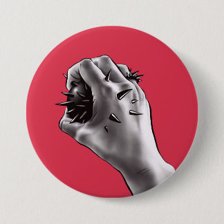 Badge Rond 7,6 Cm Art gothique d'horreur - main poignardée