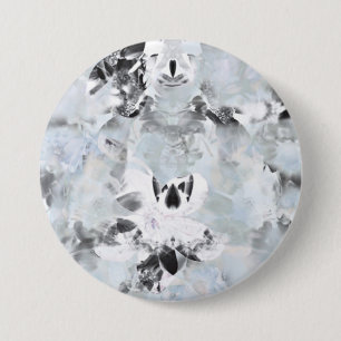 Badge Rond 7,6 Cm Art moderne abstrait noir et blanc