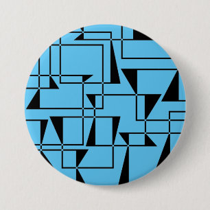 Badge Rond 7,6 Cm Art motif géométrique cool moderne, urbain, audaci