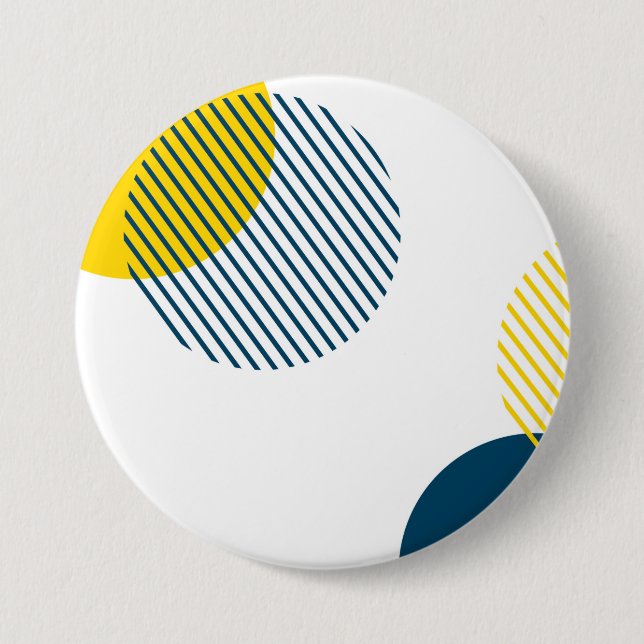 Badge Rond 7,6 Cm Art urbain abstrait moderne, simple, minimal et te (Devant)