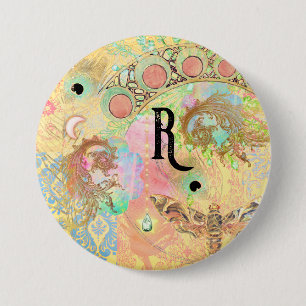 Badge Rond 7,6 Cm Art vintage bohème unique hippie pastel whimsica