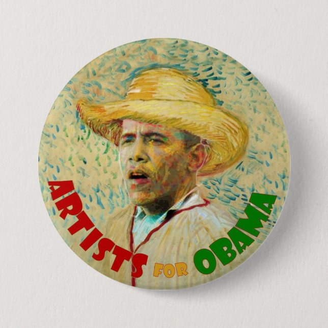 Badge Rond 7,6 Cm Artistes pour Obama : Vincent van Gogh (Devant)