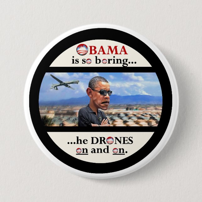 Badge Rond 7,6 Cm Assassin de bourdon d'Anti-Obama (Devant)