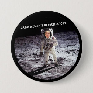 Badge Rond 7,6 Cm Atout sur la lune