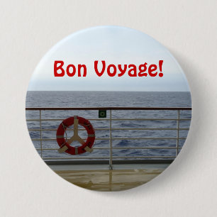 Badge Rond 7,6 Cm Au voyage de fève de balustrade