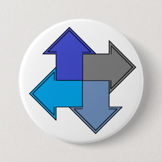 Badge Rond 7,6 Cm aucun bouton de directions
