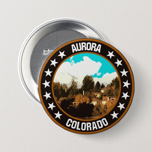 Badge Rond 7,6 Cm Aurora (Devant & derrière)
