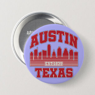 Badge Rond 7,6 Cm Austin, Texas