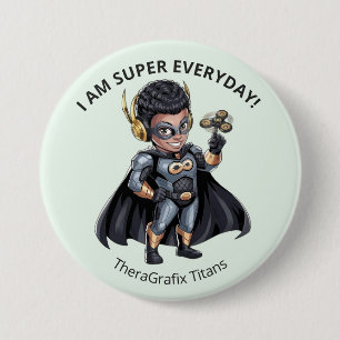 Badge Rond 7,6 Cm Autisme Je suis super tous les jours Capt. Bouto