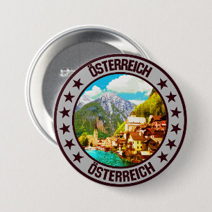Badge Rond 7,6 Cm Autriche
