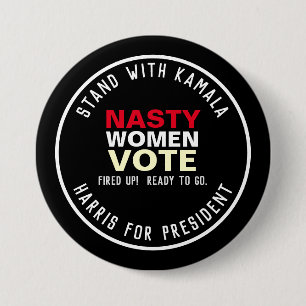 Badge Rond 7,6 Cm Avec Kamala HARRIS pour la campagne présidentielle