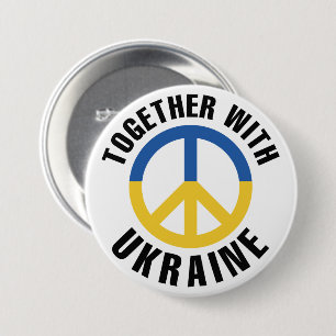 Badge Rond 7,6 Cm Avec L'Ukraine
