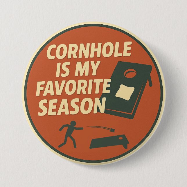 Badge Rond 7,6 Cm Avid Cornhole Player Humor (Devant)
