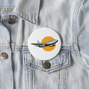 Badge Rond 7,6 Cm Avion volant