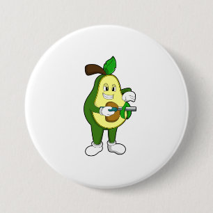 Badge Rond 7,6 Cm Avocado as Hairtravh Razor