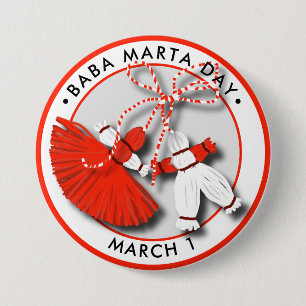 Badge Rond 7,6 Cm Baba Marta Day Martenitsa