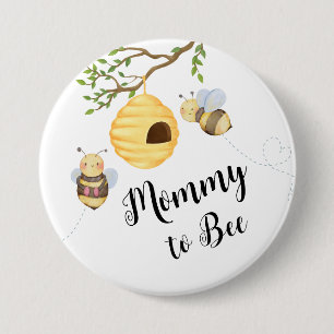 Badge Rond 7,6 Cm Baby shower Bee Pins - Ajoutez votre nom personnal
