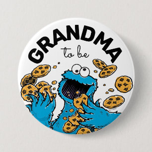 Badge Rond 7,6 Cm Baby shower Monster de cookies Grand-mère à être