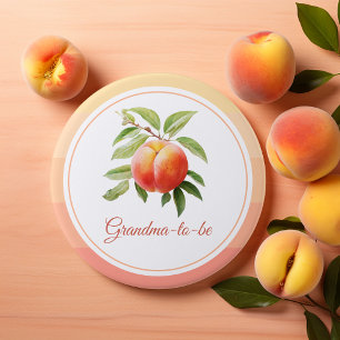 Badge Rond 7,6 Cm Baby shower Peach Fuzz