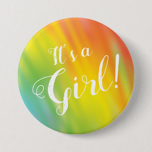 Badge Rond 7,6 Cm Baby shower Rainbow Tie Dye (Devant)