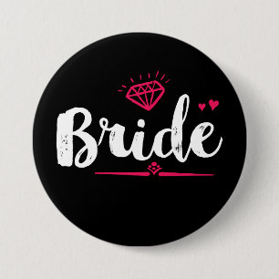 Badge Rond 7,6 Cm Bachelorette de mariée Mariage de la fête Bouton r