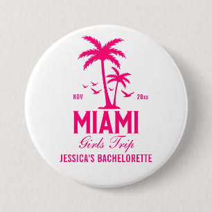 Badge Rond 7,6 Cm Bachelorette Miami Week-end Girls Trip Button