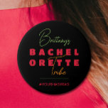 Badge Rond 7,6 Cm Bachelorette Tribe<br><div class="desc">Le nom de la mariée en lettres chic,  le mot bachelorette tribe,  et #yourhashtag,  ces boutons sont amusants à donner à vos filles de la fête de bachelorette. Parfait parti pour votre tribu nuptiale ! CORRESPONDANCE d'objets dans notre collection.</div>