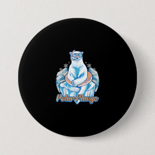 Badge Rond 7,6 Cm Bain Polaire Plongée Ice Jump Funny Ours Polaire B