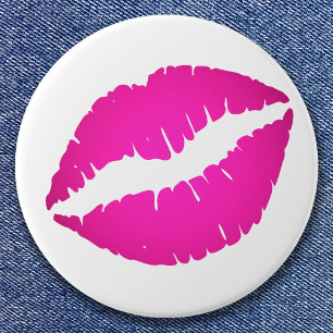 Badge Rond 7,6 Cm Baiser Ombré Rose Chaud
