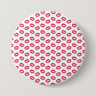 Badge Rond 7,6 Cm Baisers de rose de rouge à lèvres