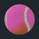 Badge Rond 7,6 Cm Bal De Tennis Rose Moderne Avec Ligne De Parties s<br><div class="desc">Conception classique de balle de tennis personnalisée en parties scintillant argent fausse feuille texture. Un cadeau simple et minimaliste pour votre entraîneur de tennis ou votre équipe de tennis, ou tout simplement des balles de tennis avec votre design initial, or & élégant motif de tennis. Cadeau personnalisé pour un joueur...</div>