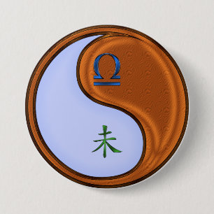 Badge Rond 7,6 Cm Balance & Chèvre de Bois