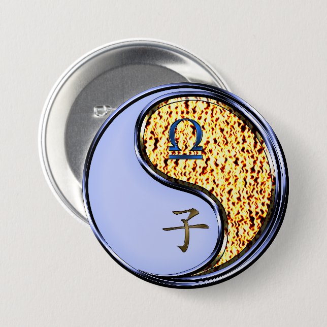 Badge Rond 7,6 Cm Balance & Rat de Feu (Devant & derrière)