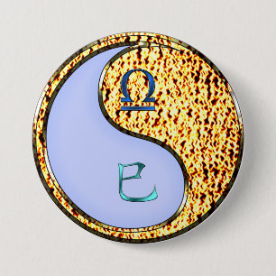 Badge Rond 7,6 Cm Balance & Serpent de Feu