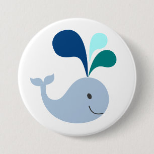 Badge Rond 7,6 Cm Baleine