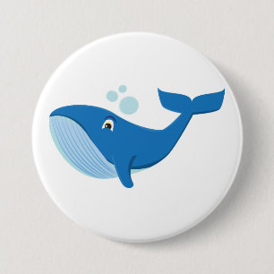 Badge Rond 7,6 Cm Baleine