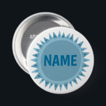 Badge Rond 7,6 Cm Balise de nom de la PERSONNALISER IT Blue Sunshine<br><div class="desc">Décorez votre tenue avec ce bouton d'art cool. Ça fait un grand cadeau ! Vous pouvez le customiser et ajouter du texte. Consultez ma boutique pour plus de couleurs et de motifs ! Faites-moi savoir si vous aimeriez quelque chose de personnalisé aussi.</div>