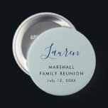 Badge Rond 7,6 Cm Balise Nom de réunion de famille, Minimaliste<br><div class="desc">Ces badges mignons sont les étiquettes de nom parfait pour votre réunion de famille,  et aussi faire de superbes souvenirs après l'événement.</div>