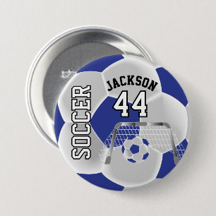 Badge Rond 7,6 Cm Balle de Soccer