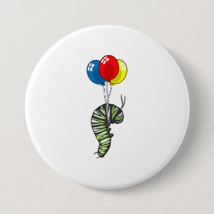 Badge Rond 7,6 Cm Balloon caterpillar